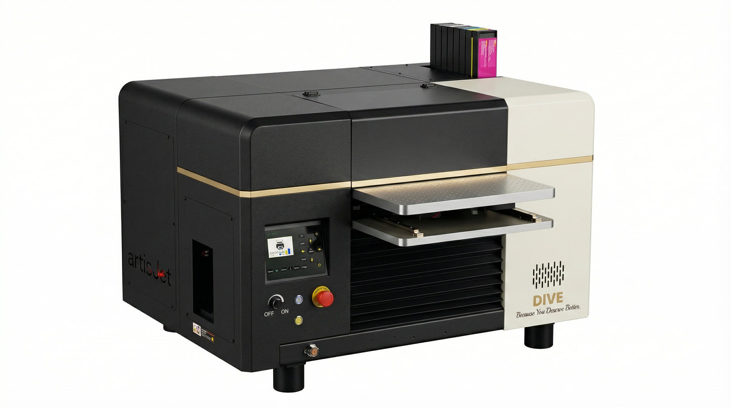 NEW artisJet DIVE Compact UV Printer for ADA Signage & Personalization
